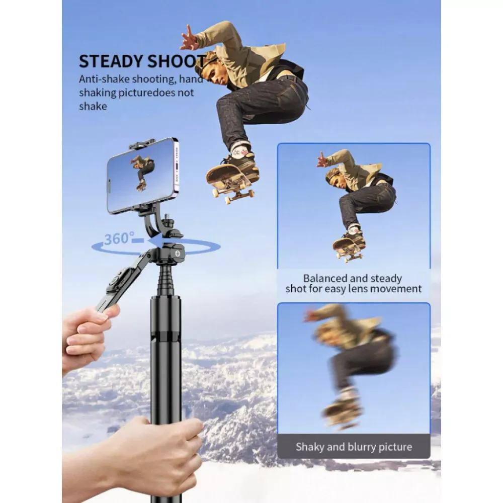 Monopod Tripod | 2.02m | — C08 | Button Bluetooth | - фото 5