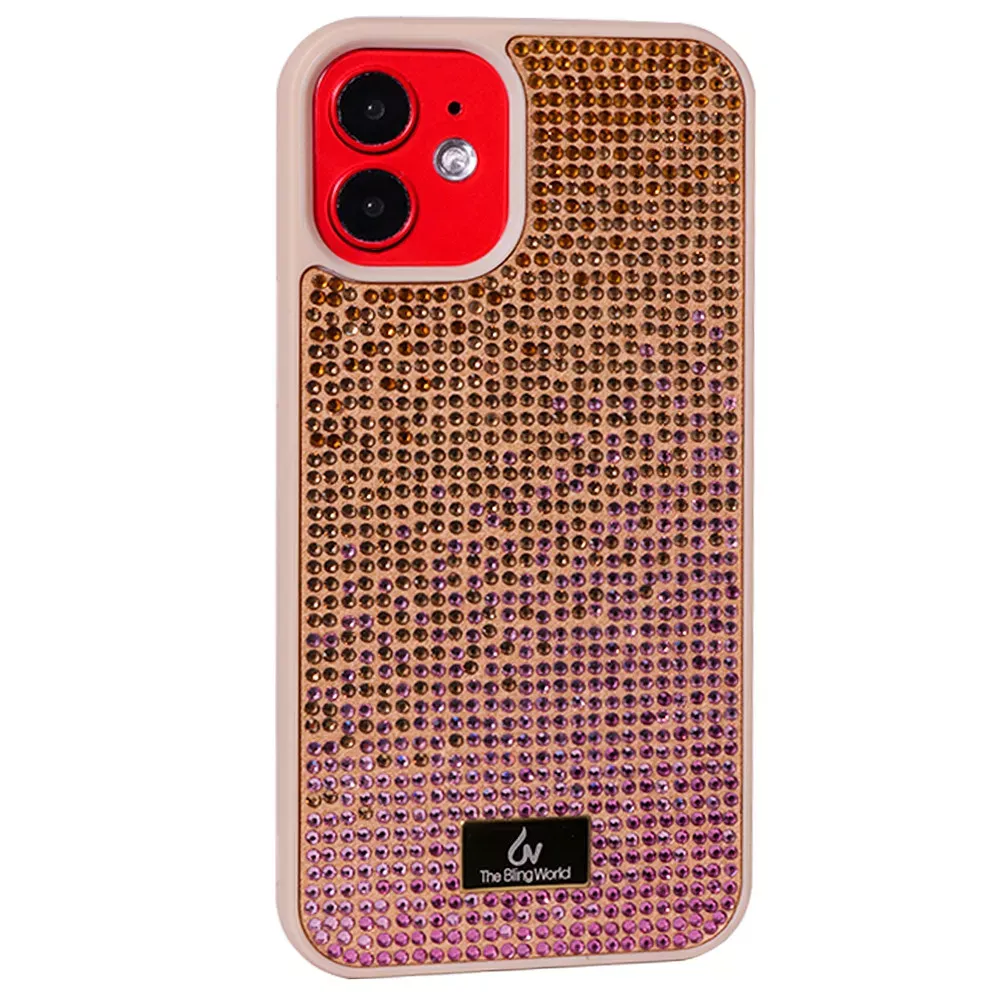 Bling World Luxury Rainbow Diamond TPU Case iPhone 12 Mini 5.4" — Gold — Различные Apple iPhone 12 Mini 5.4"