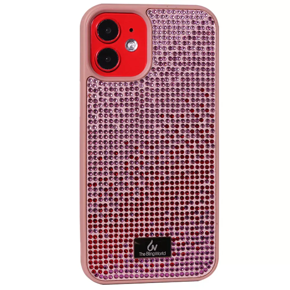 Bling World Luxury Rainbow Diamond TPU Case iPhone 12 Mini 5.4" — Rose Gold — Различные Apple iPhone 12 Mini 5.4"