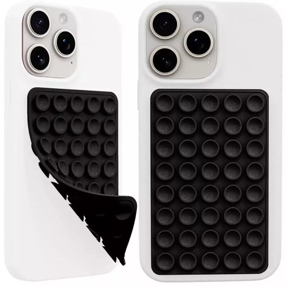 Тримач-присоска для телефону Double Side Silicone — Black 6.5*10 — Различные