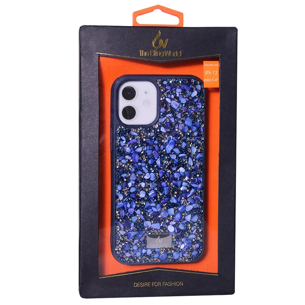 Bling World Stone Diamond TPU Case iPhone 12 Mini 5.4 — Hot Pink — фото 3