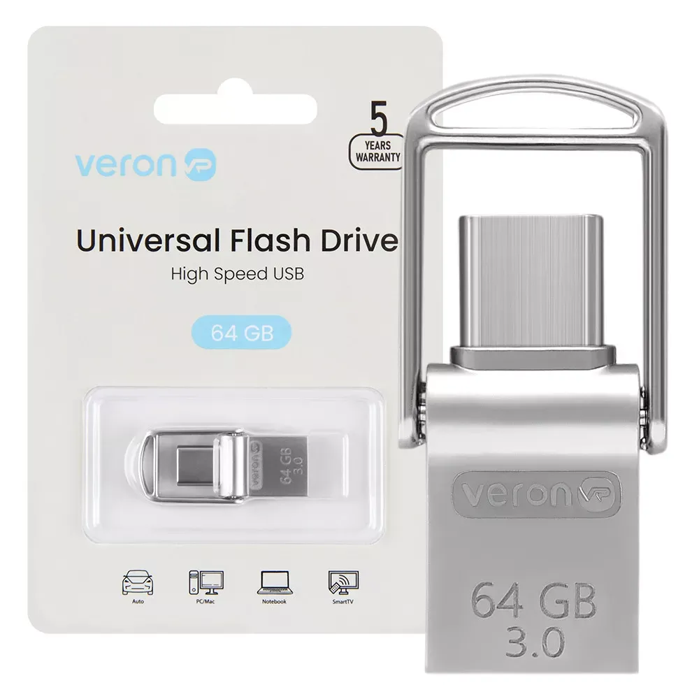 USB Flash Drive 64GB Veron 3.0 USB -Type C Metal seies 104 - фото 4