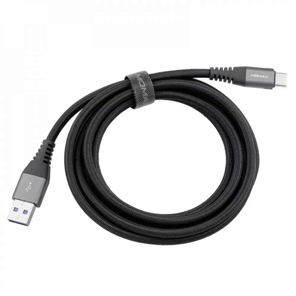Кабель USB C 5A (2m) — Momax DA18E Space Gray - фото 4