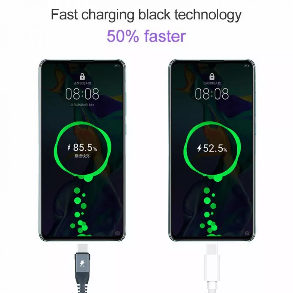 Кабель USB C 5A (2m) — Momax DA18E Space Gray - фото 7