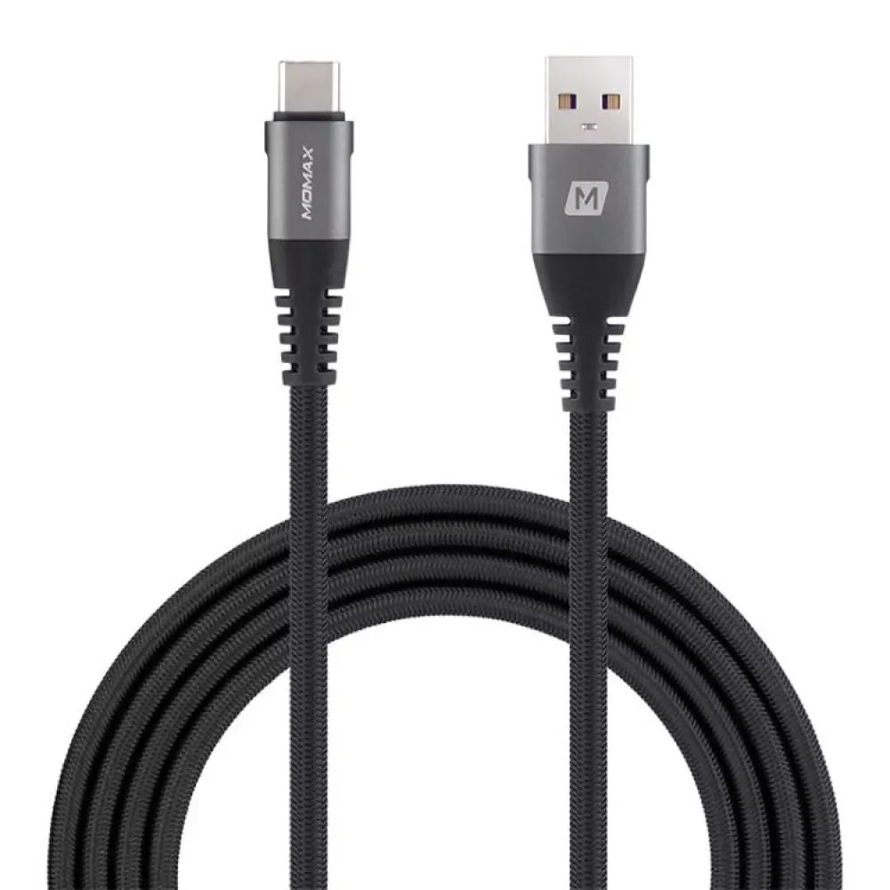 Кабель USB C 5A (2m) — Momax DA18E Space Gray - фото 8