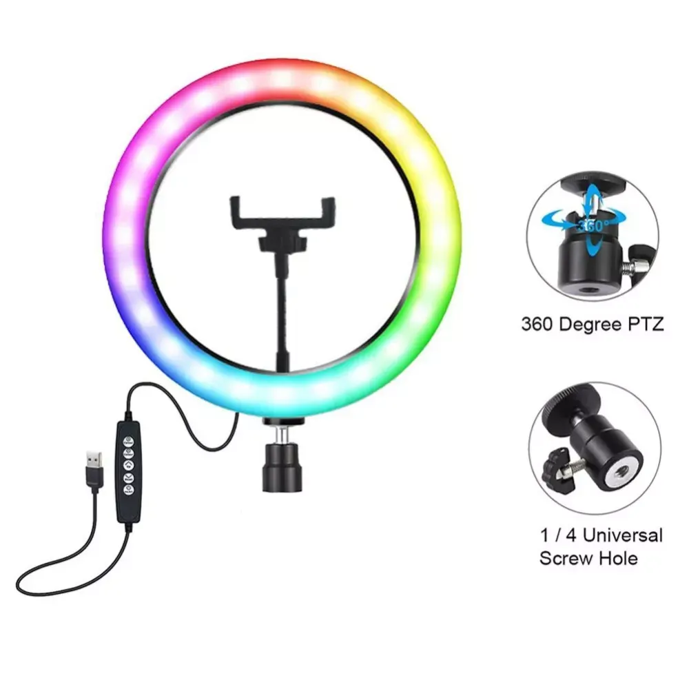Лампа Кольцевая RGB LED RD-30 — фото 5