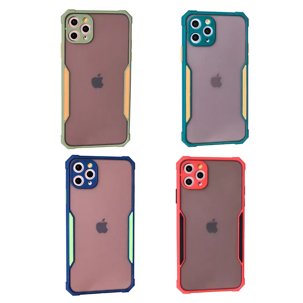 Matte TPU Plastic Case with frame  — iPhone 11 Pro Max — Green - фото 3