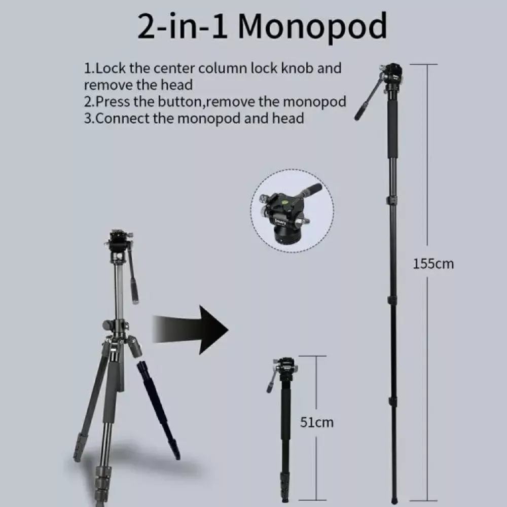 Monopod Tripod — Jmary KS355+HG60 — фото 7