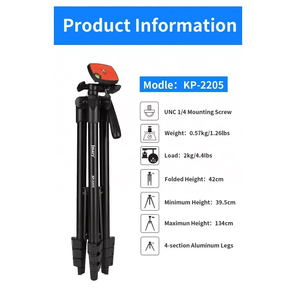 Tripod Multifunctional 1,35m Jmary KP-2205 — фото 3