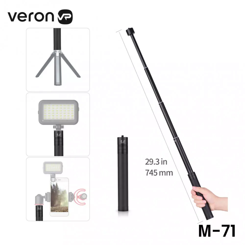 Удлинитель на штатив/трипод/монопод 0.71m ¼ Veron M-71 — фото 5