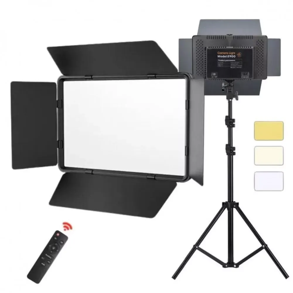 Лампа видеосвет LED E900 with display 30x17 cm 768 Lights 3000K-6500K Remote — Различные