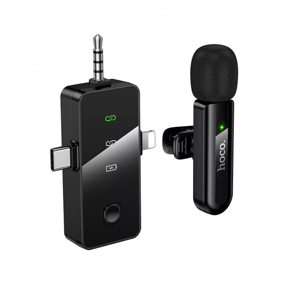 Wireless Digital Microphone — Hoco L20B (iP/Type-C/3.5) — Hoco