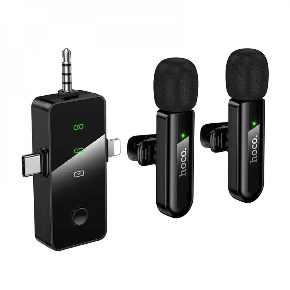 Wireless Digital Microphone — Hoco L20C Fair (iP/Type-C/3.5) — Hoco