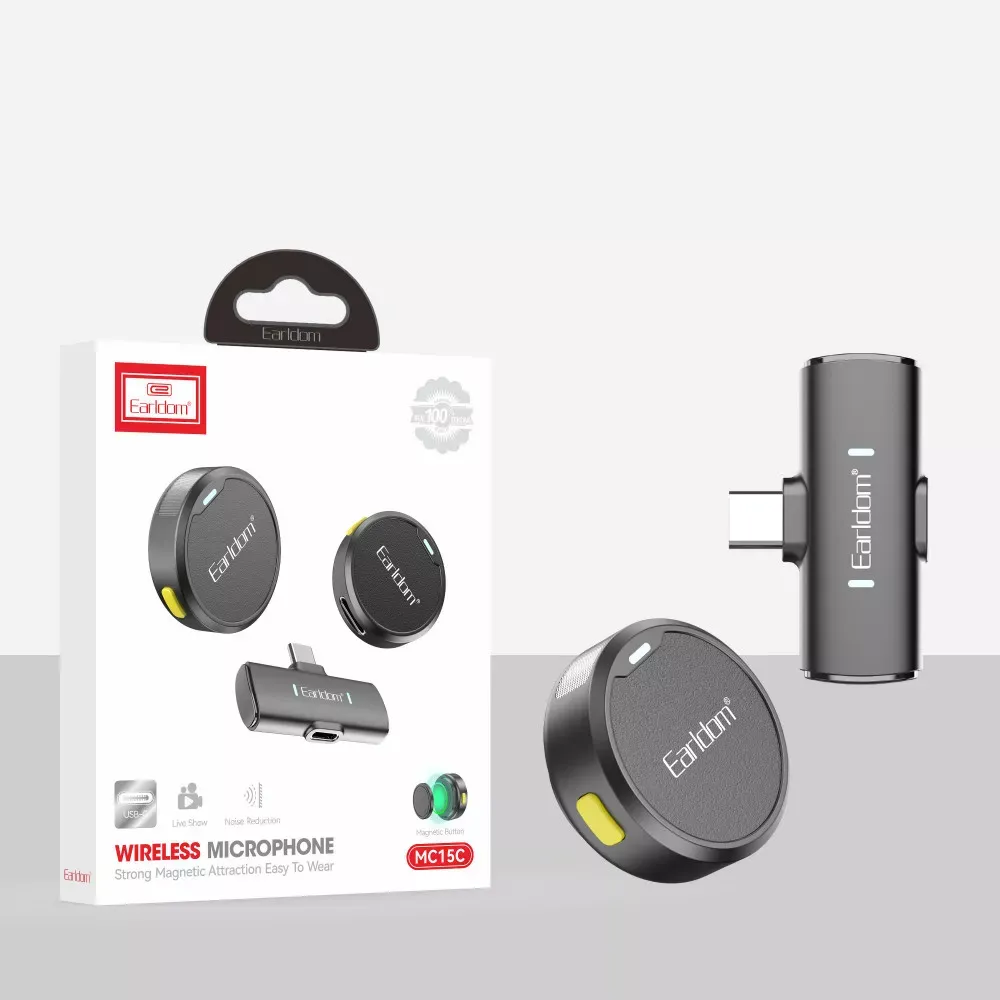 Беспроводной микрофон для телефона USB C — Earldom ET-MC15C — фото 3