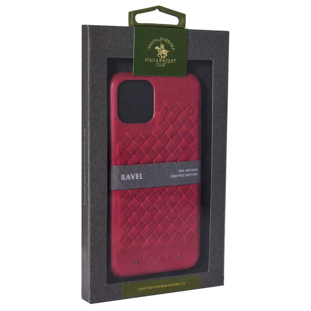 Polo Ravel Leather Case iPhone 12 Mini 5.4" — Garnet - фото 3