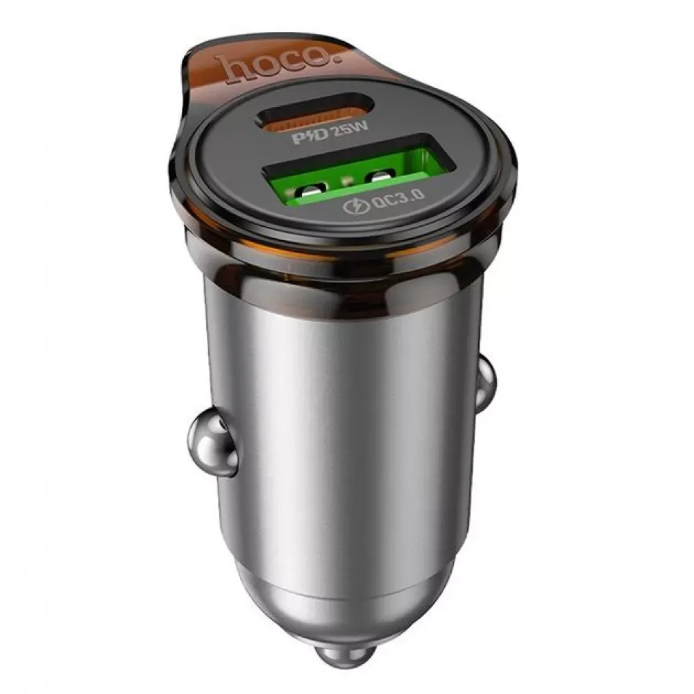 Car Charger | 25W | PD | USB QC3.0 | USB-C | — Hoco NZ16A