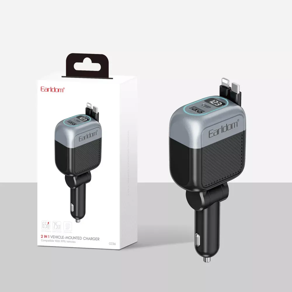 Car Charger 65W1U 1C Earldom ES-CC56 — фото 3