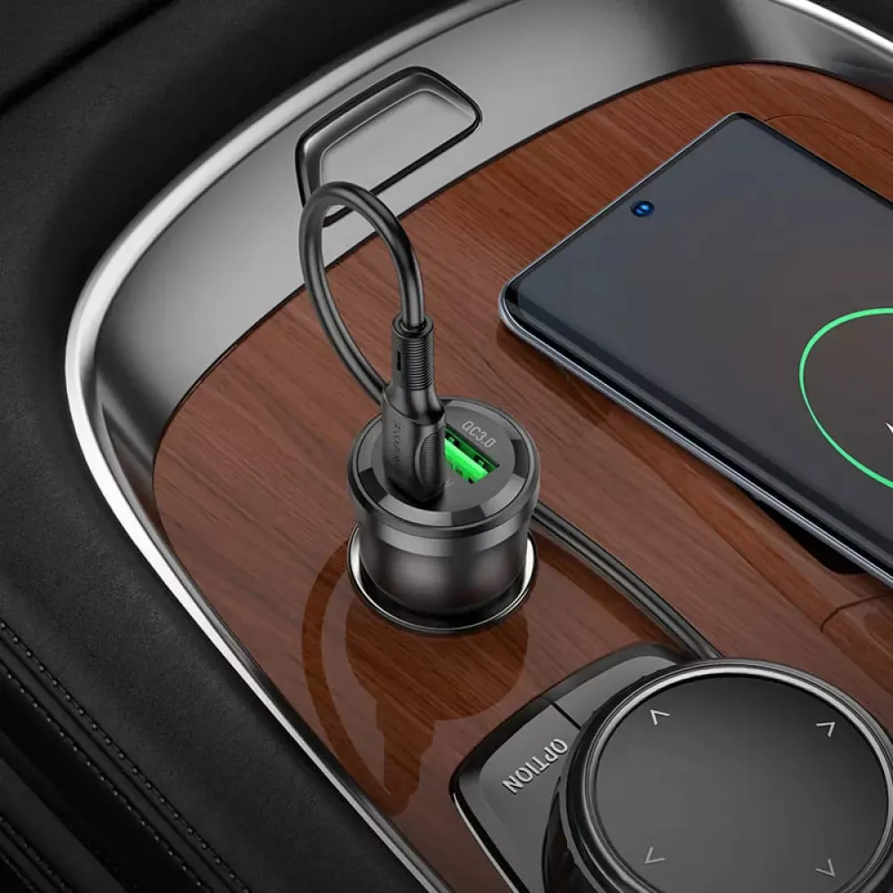 Car Charger | 38W | PD | QC3.0 C to C Cable — Borofone BZ25 — фото 4