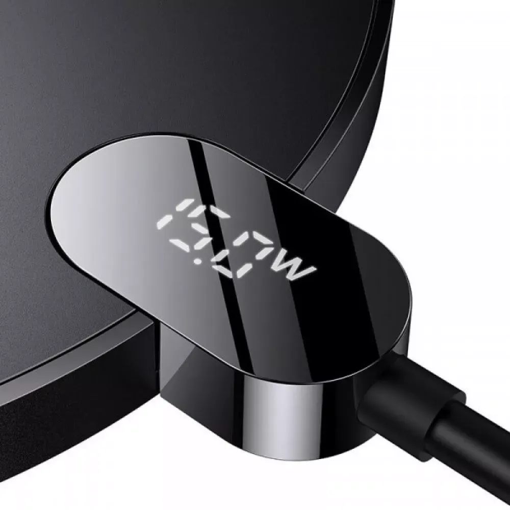 Wireless Charger 15W Baseus Digital LED Display Gen 2 Black — CCED000001 Black — фото 4