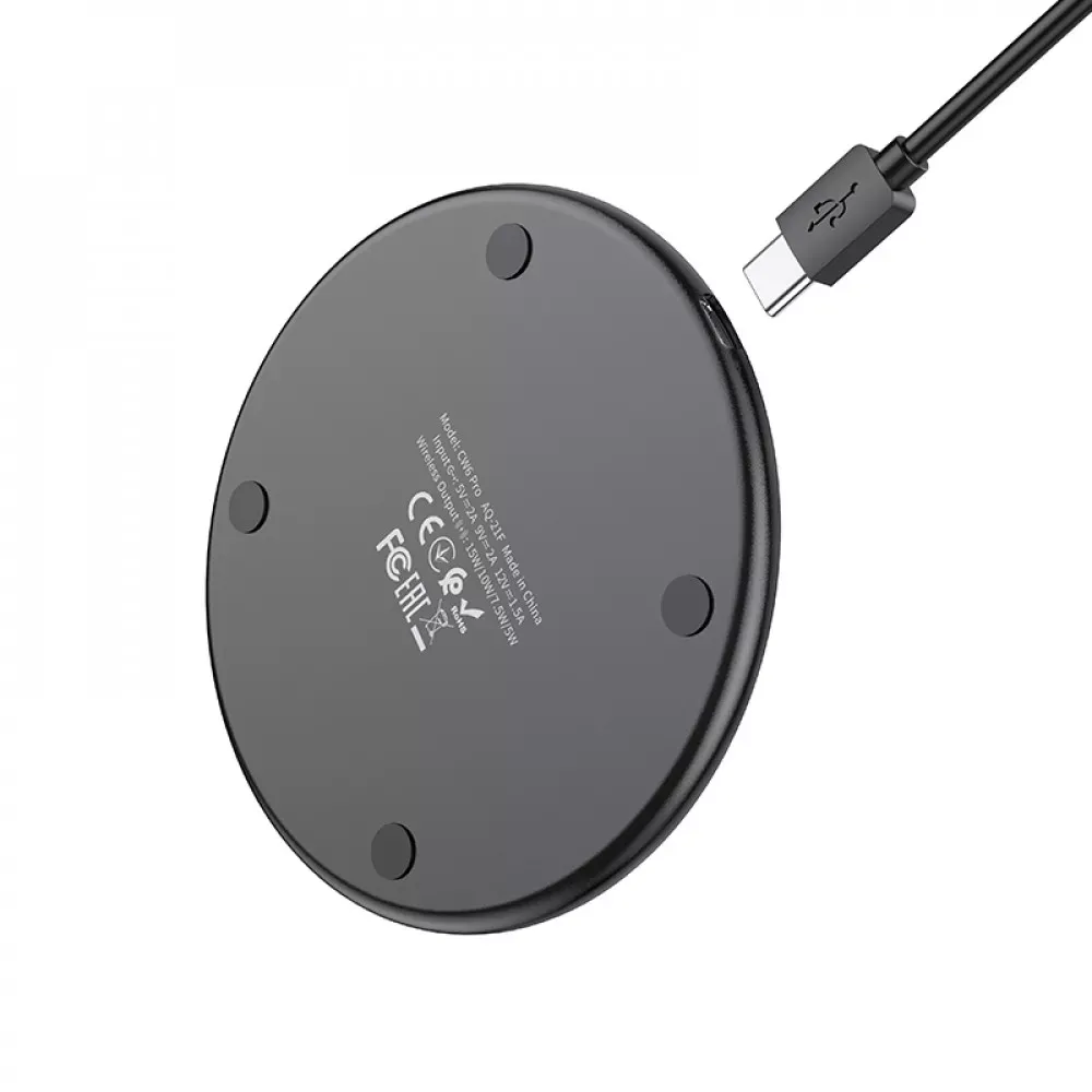 Wireless Charger 15W Hoco CW6 Pro — black — фото 6