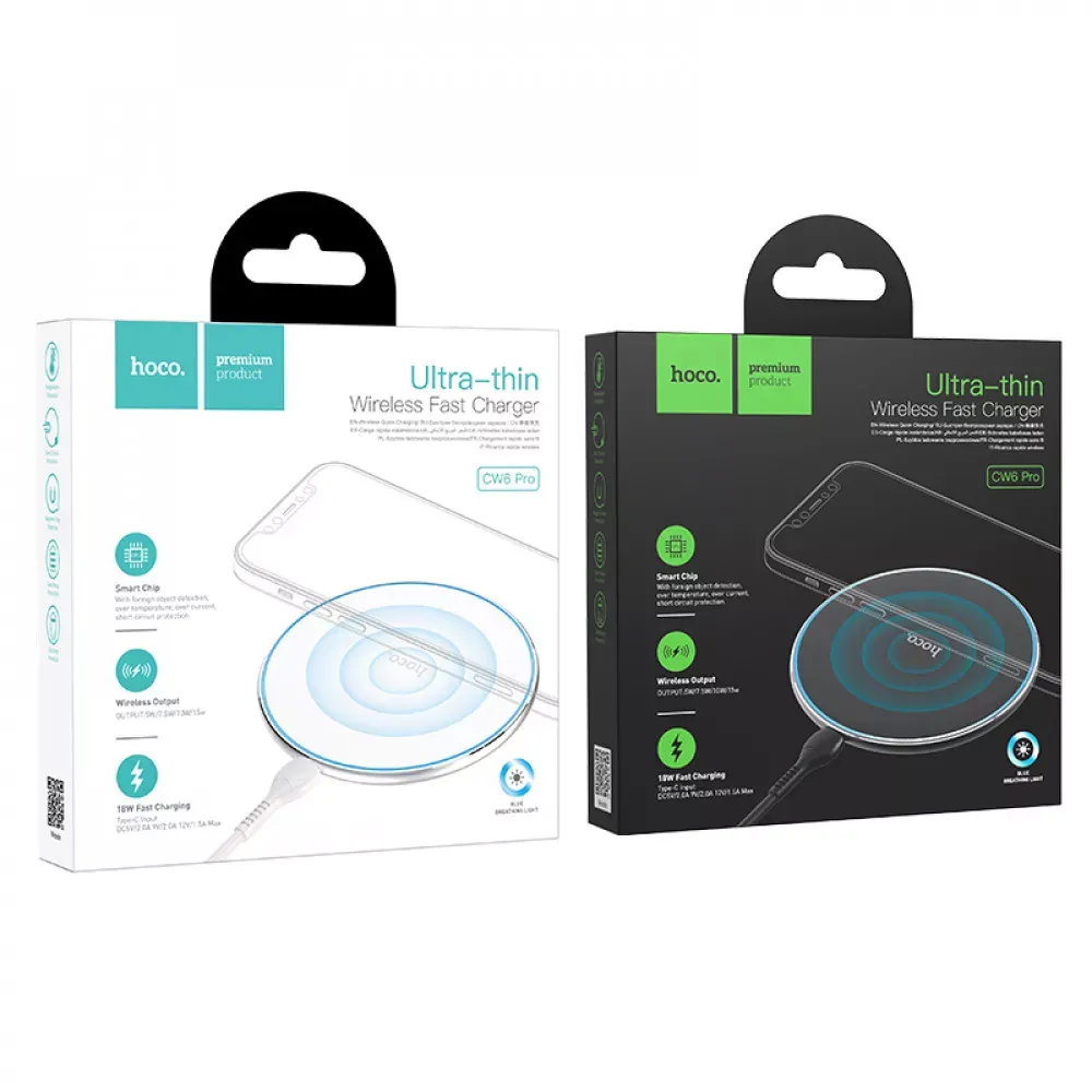 Wireless Charger 15W Hoco CW6 Pro — white — фото 8