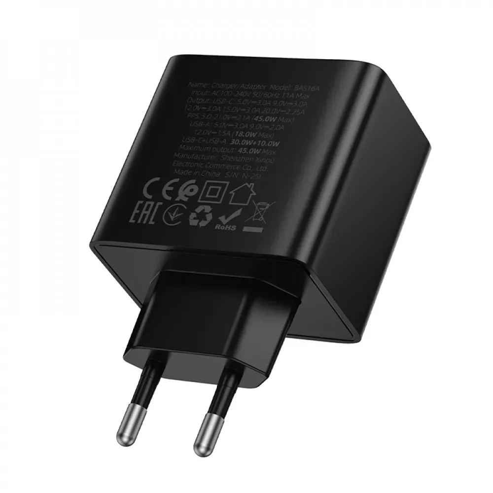 Home Charger 45W PD QC3.0 Borofone BAS16A — фото 7