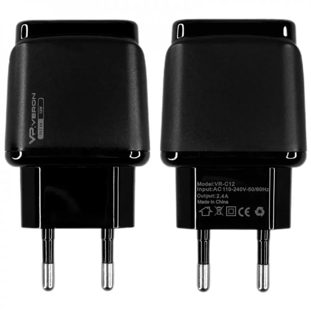 Home Charger 2.4A 2U Veron VR-C12 — White — фото 6