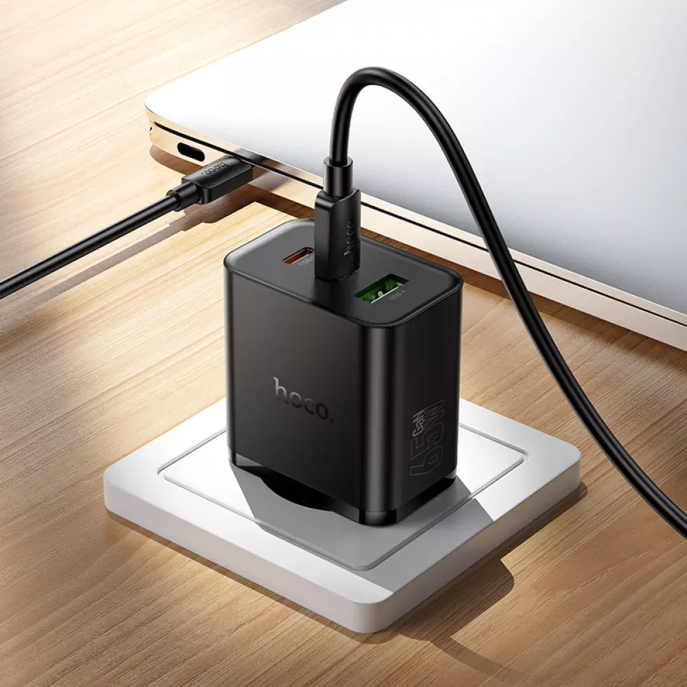 Home Charger 65W GaN 2PD QC 3.0 Hoco N75 — фото 5