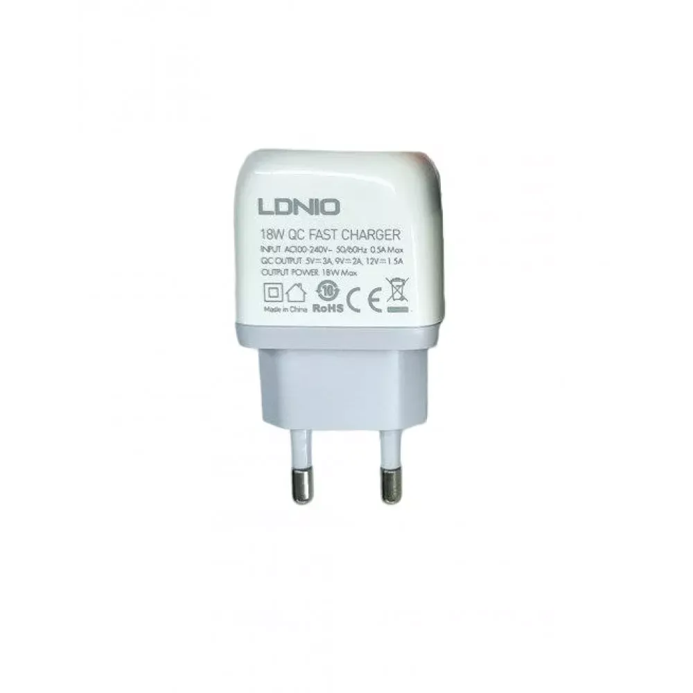 Home Charger | 18W | 1U — Ldnio A1209Q White — LDNIO