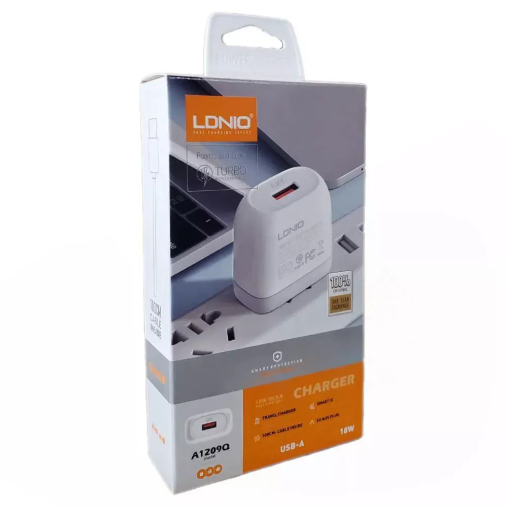 Home Charger | 18W | 1U — Ldnio A1209Q White — фото 3