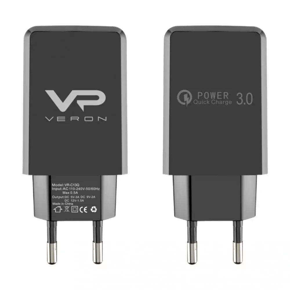 Home Charger | 18W | 1U — Veron VR-C13Q — Black — фото 7