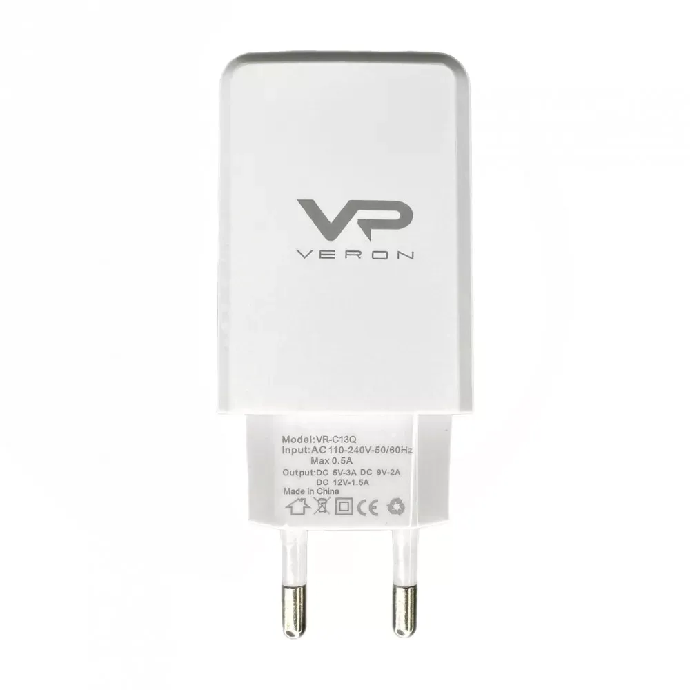 Home Charger | 18W | 1U — Veron VR-C13Q — White — VERON