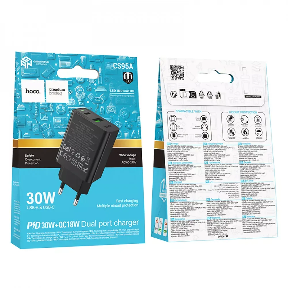 Home Charger | 30W | PD | QC3.0 — Hoco CS95A — фото 3