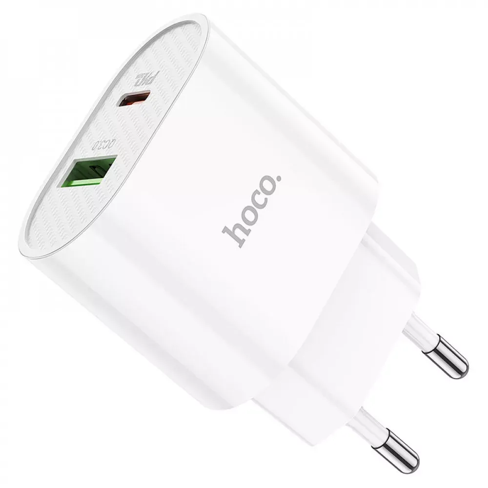 Home Charger 20W PD QC3.0 C to Lightning Cable Hoco C95A — White