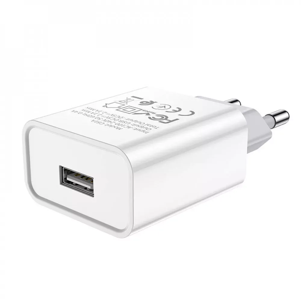 Home Charger 2.1A 1U Micro Cable Hoco C81A — White — фото 7