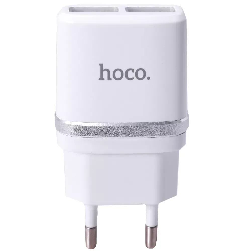 Home Charger 2.4A 2U Micro Cable Hoco C12 White — фото 3