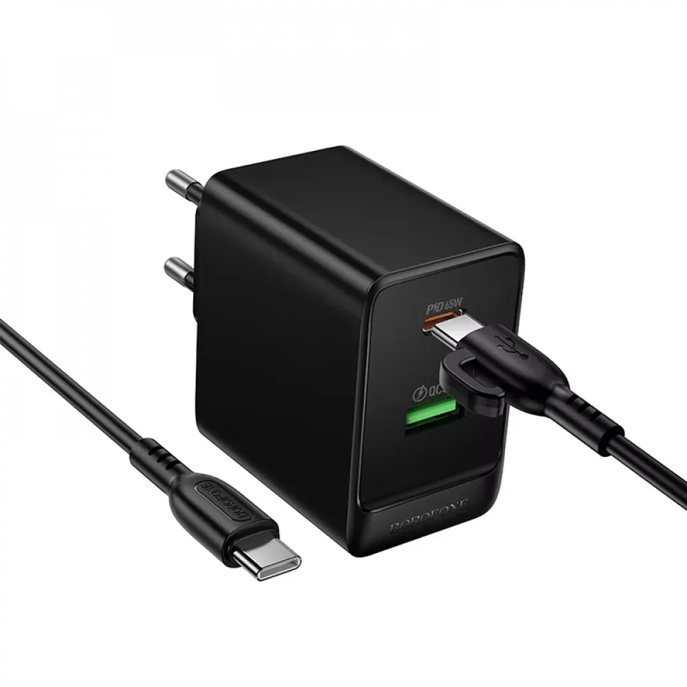 Home Charger 65W PD QC3.0 C to C Cable Borofone BAS17A — фото 4