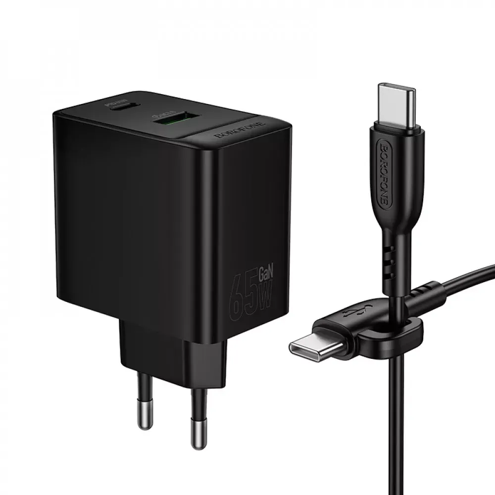 Home Charger 65W PD QC3.0 C to C Cable Borofone BAS17A — фото 5
