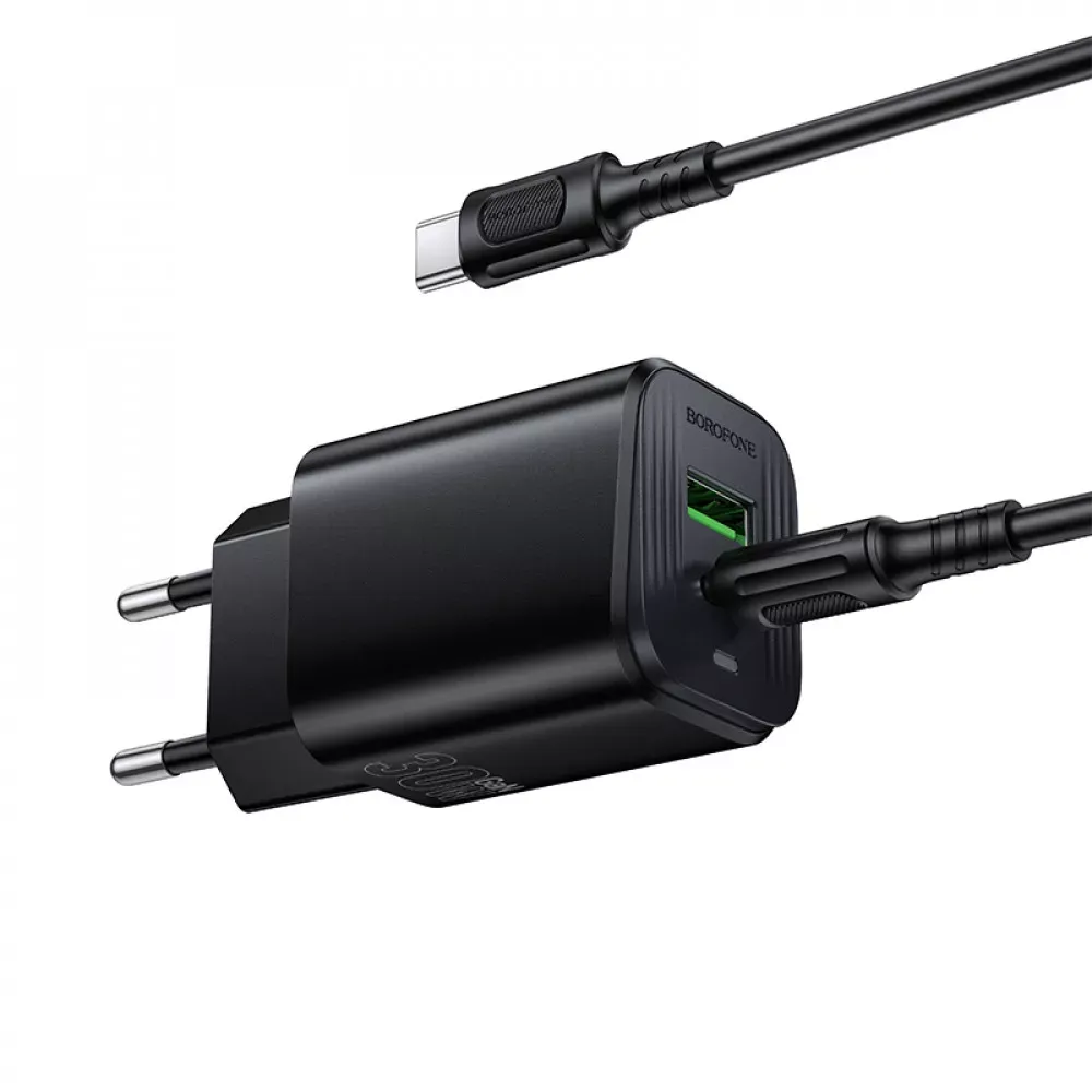 Home Charger | 30W | PD | QC3.0 | C to C Cable — Borofone BAS85A — фото 5