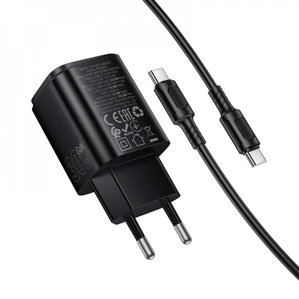 Home Charger | 30W | PD | QC3.0 | C to C Cable — Borofone BAS85A — фото 7