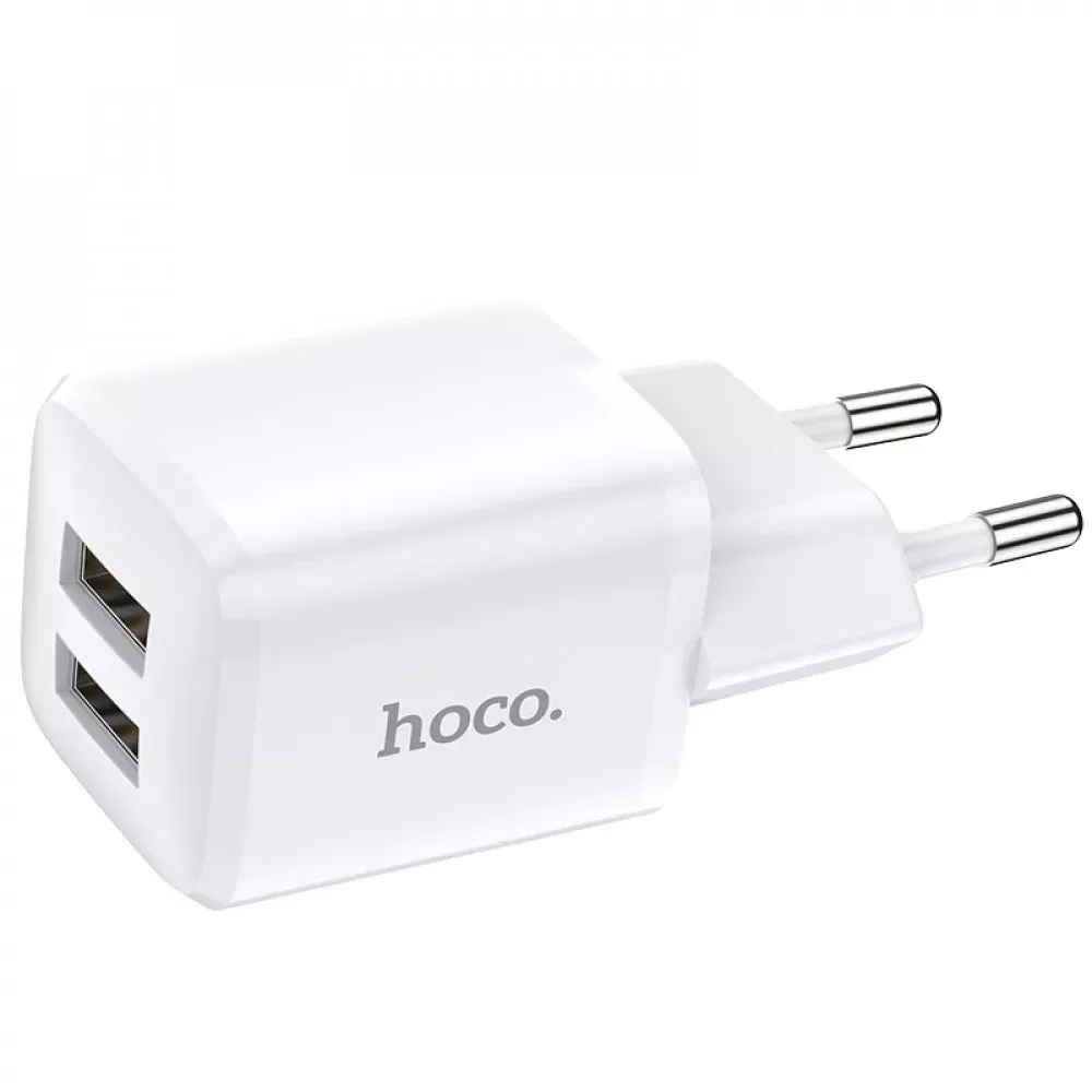 Home Charger 2.4A 2U USB C Cable Hoco N8 — White — фото 5