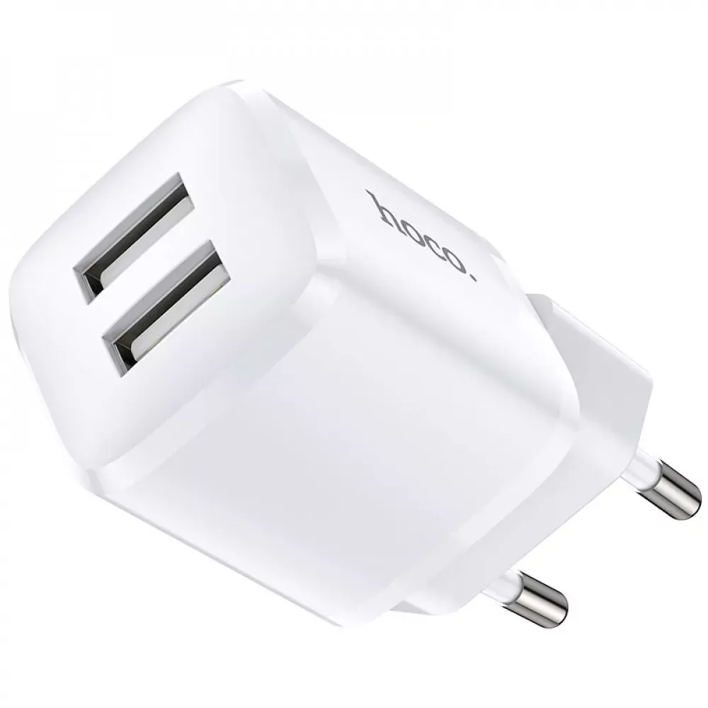 Home Charger 2.4A 2U USB C Cable Hoco N8 — White — фото 7