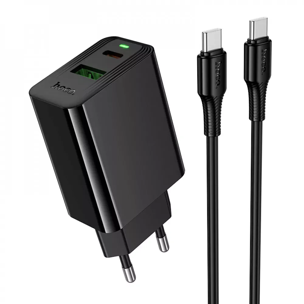 Home Charger 30W PD QC3.0 C to C Cable (1m) Hoco CS95A — Hoco
