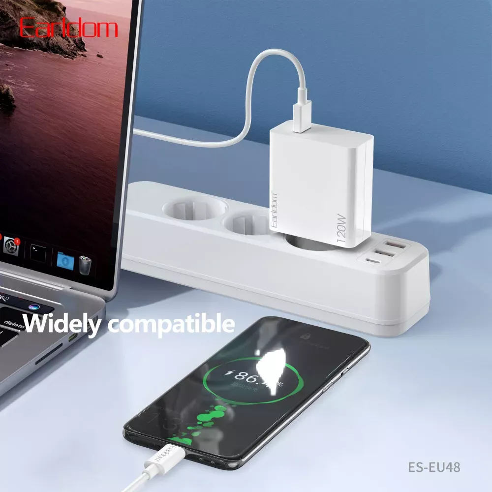 Home Charger | 120W | 1U | USB C Cable — Earldom ES-EU48 — фото 13