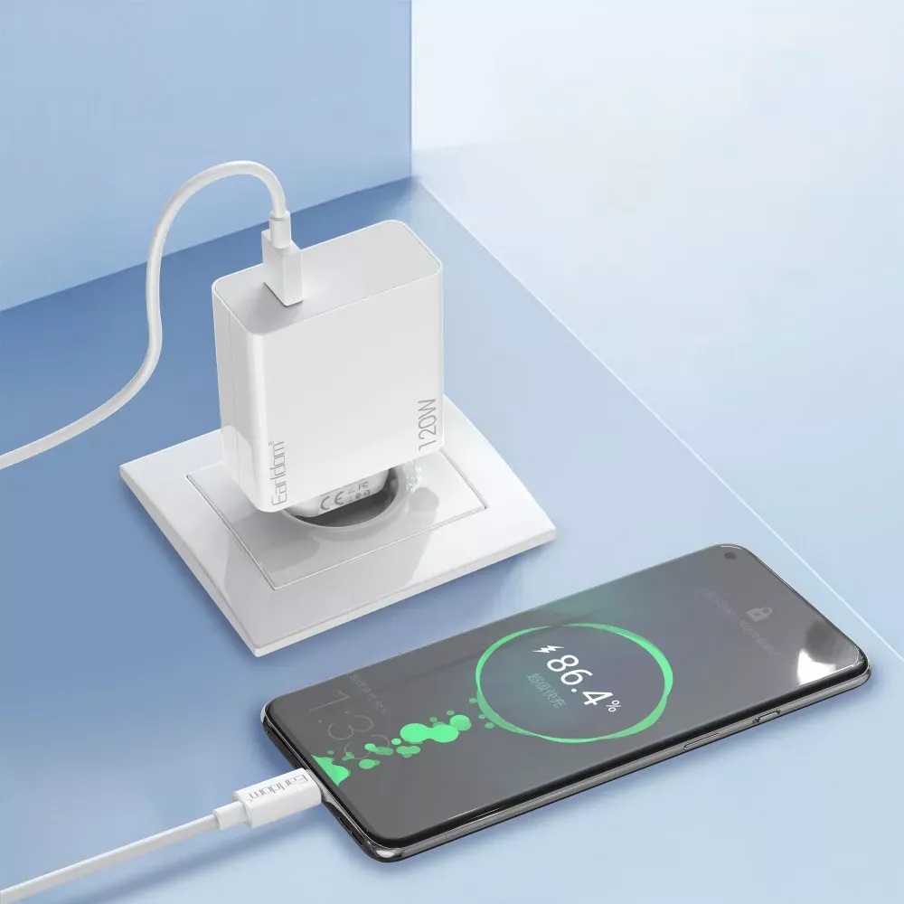 Home Charger | 120W | 1U | USB C Cable — Earldom ES-EU48 — фото 6