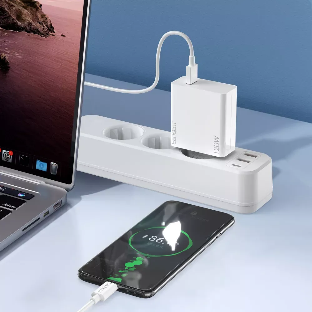 Home Charger | 120W | 1U | USB C Cable — Earldom ES-EU48 — фото 7