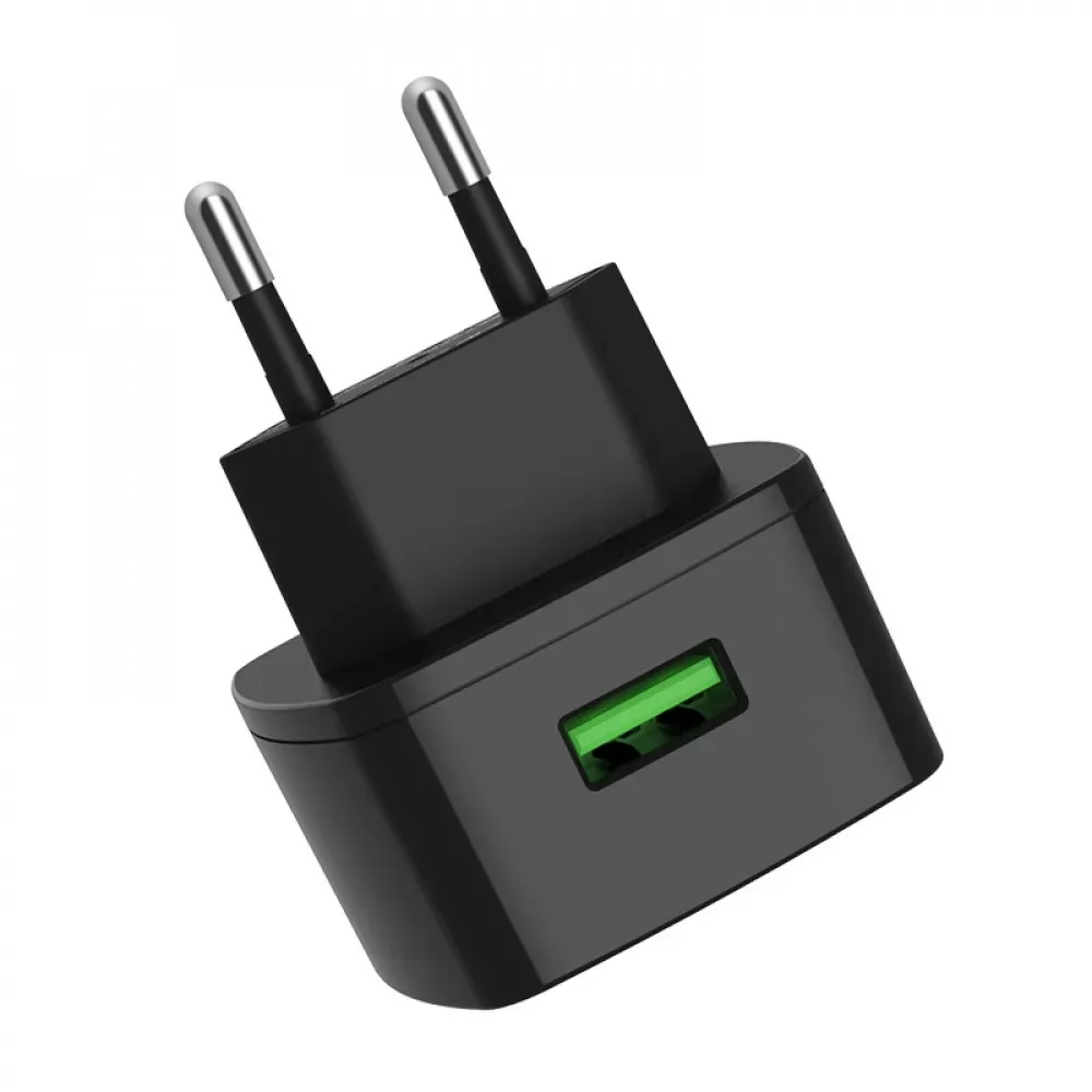 Home Charger | 18W | QC3.0 | USB C Cable — Hoco C70A — Black — фото 5