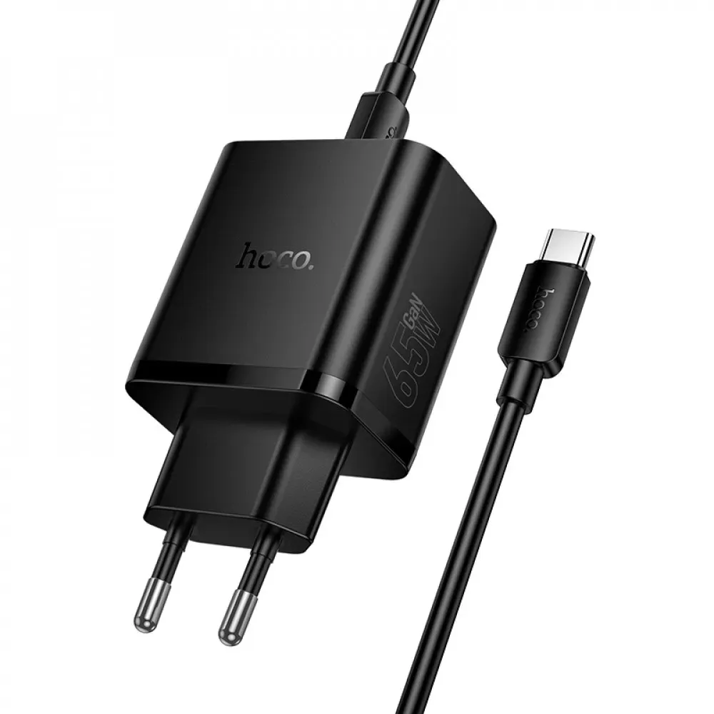 Home Charger | 65W | GaN | 2PD | 1U C to C Cable — Hoco N75 — фото 4