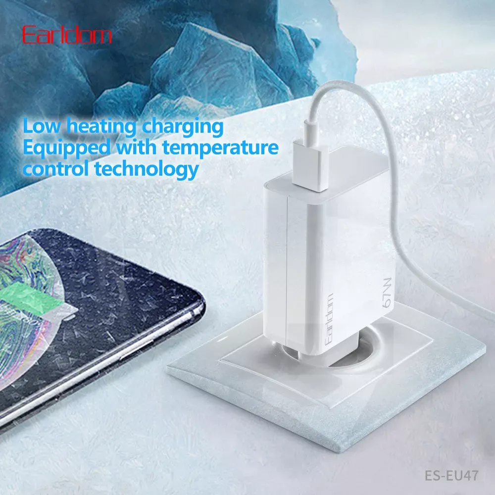 Home Charger | 67W | PD | USB C Cable — Earldom ES-EU47 — фото 12