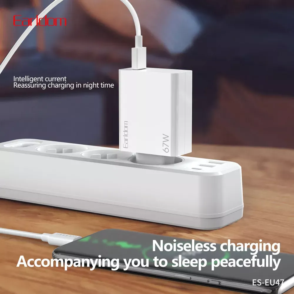 Home Charger | 67W | PD | USB C Cable — Earldom ES-EU47 — фото 13